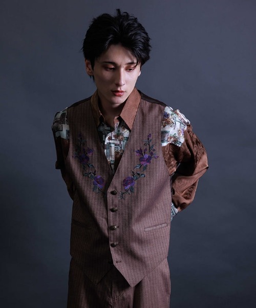 「AXES-X」 ジレ LARGE ブラウン メンズ_画像7