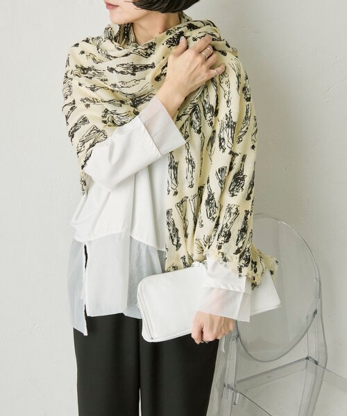 ストール マフラー 「PYAAR(ピーアール)」PEOPLE SCARF/ピープル柄ストール レディース