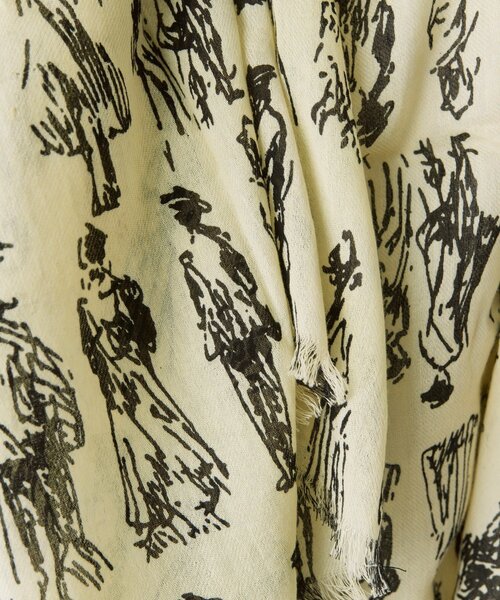 ストール マフラー 「PYAAR(ピーアール)」PEOPLE SCARF/ピープル柄ストール レディース_5