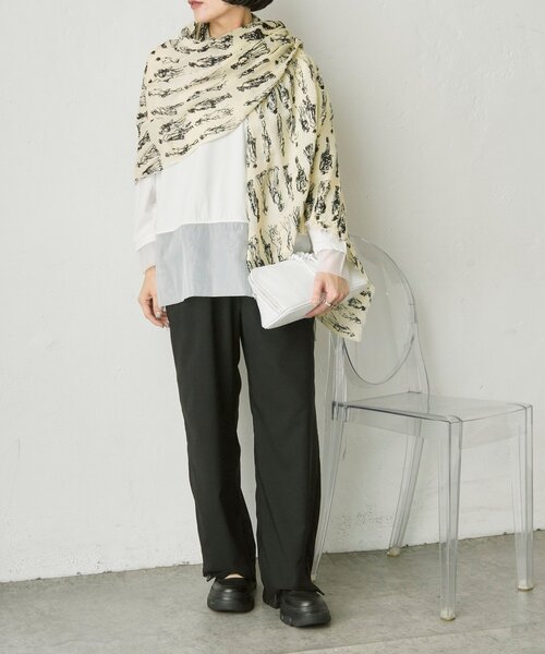 ストール マフラー 「PYAAR(ピーアール)」PEOPLE SCARF/ピープル柄ストール レディース_6