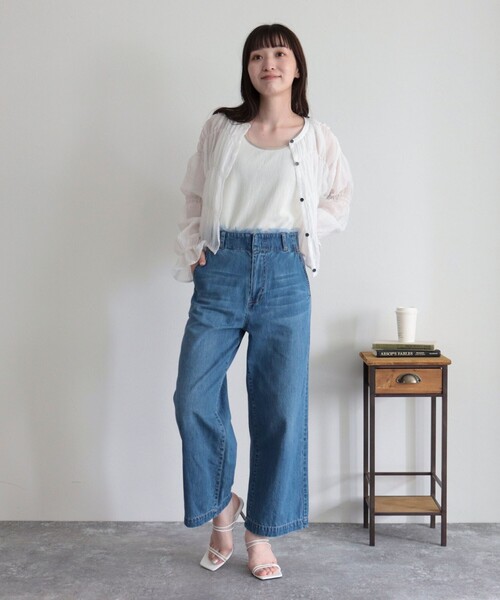 「fredy emue」 デニムパンツ 38 ネイビー レディース_画像2