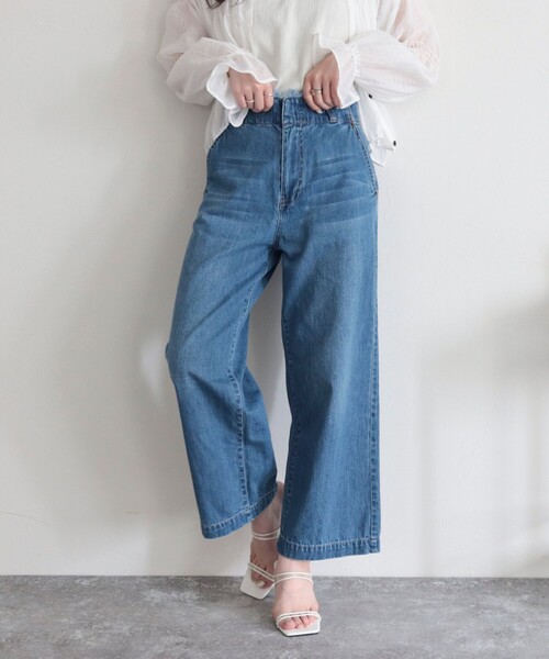 「fredy emue」 デニムパンツ 38 ネイビー レディース_画像7