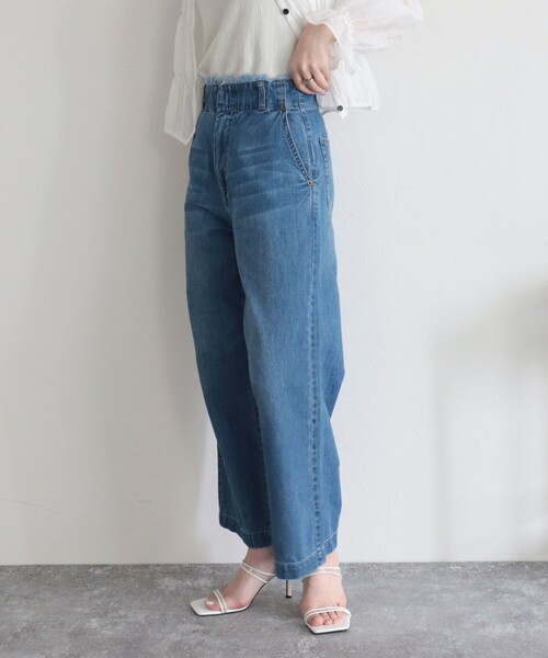 「fredy emue」 デニムパンツ 38 ネイビー レディース_画像9