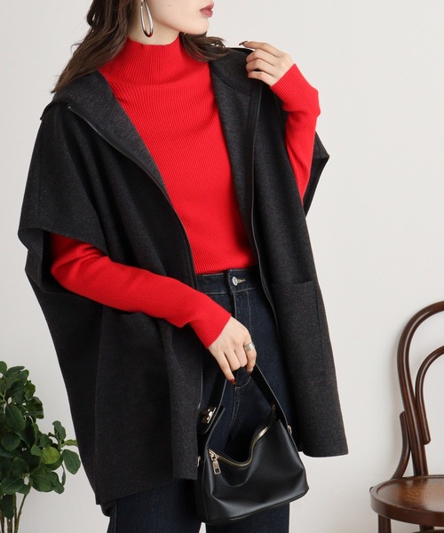 「EGLANTINE」 ジップアップパーカー 40 サンドベージュ レディース_画像4