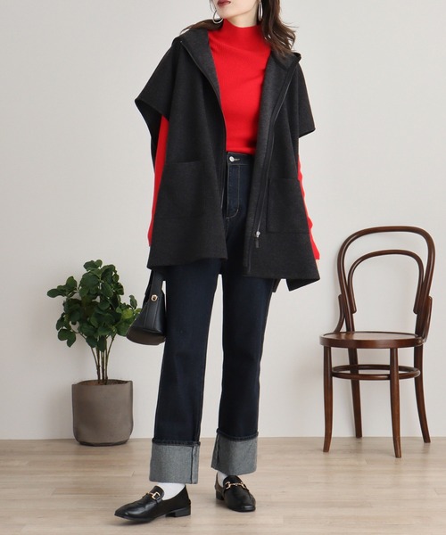 「EGLANTINE」 ジップアップパーカー 40 サンドベージュ レディース_画像5