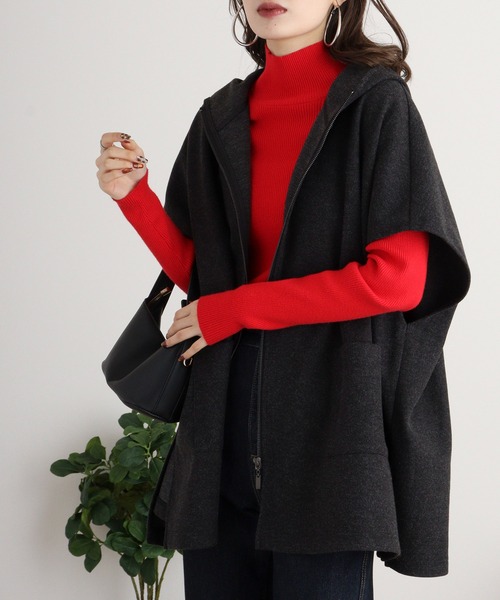 「EGLANTINE」 ジップアップパーカー 40 サンドベージュ レディース_画像6