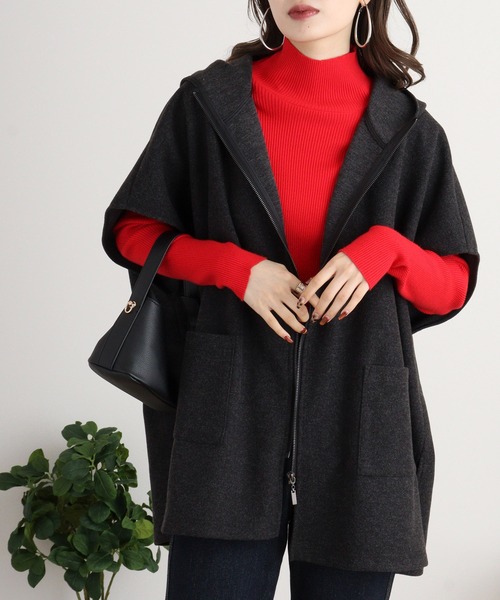 「EGLANTINE」 ジップアップパーカー 40 サンドベージュ レディース_画像7