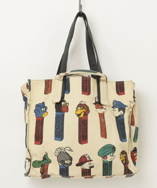 新品　ear PAPILLONNER トートバック　喫茶店刺繍　アイボリー ear PAPILLONNER（イア パピヨネ） トートバッグ「pezコラボ」 FREE