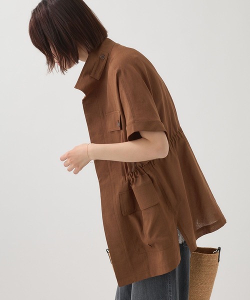BABYLONE（バビロン） ミリタリージャケット モッズコート リネン