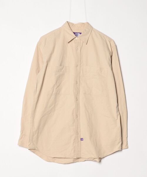 THE NORTH FACE PURPLE LABEL 「THE LABEL」 長袖シャツ S ベージュ 
