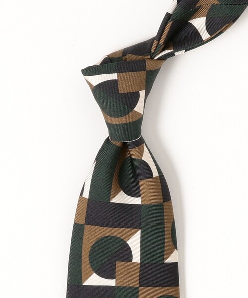 【美品】Holliday & Brown BEAMS F ネクタイ BEAMS F（ビームスF） ネクタイ Holliday ＆ Brown / シルク プリント