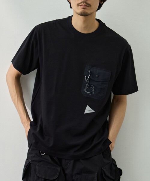 and wander（アンドワンダー） tシャツ 「and wander/アンドワンダー