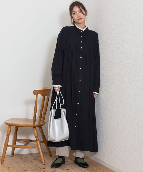 「POU DOU DOU」 長袖ワンピース 3 キナリ レディース_画像3