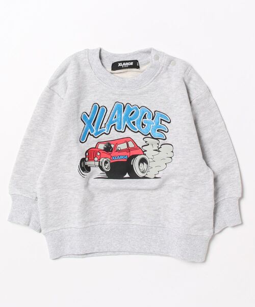「XLARGE KIDS」 「KIDS」スウェットカットソー 120cm トップグレー キッズ_画像2