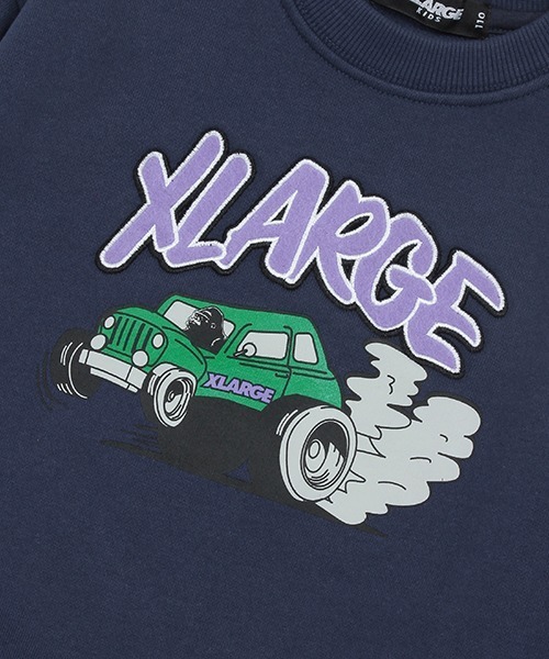 「XLARGE KIDS」 「KIDS」スウェットカットソー 120cm トップグレー キッズ_画像3