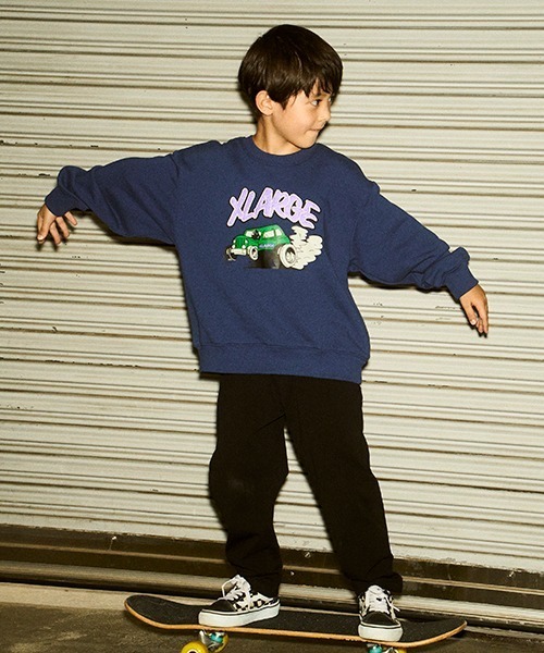 「XLARGE KIDS」 「KIDS」スウェットカットソー 120cm トップグレー キッズ_画像6