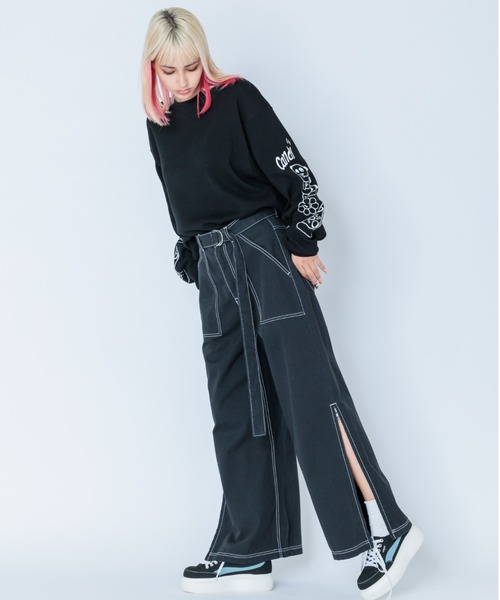 「Candy Stripper」 長袖カットソー 2 ブルー レディース_画像8