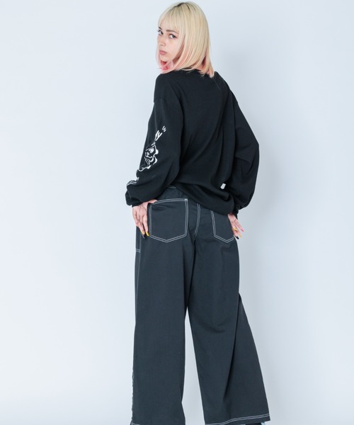 「Candy Stripper」 長袖カットソー 2 ブルー レディース_画像9