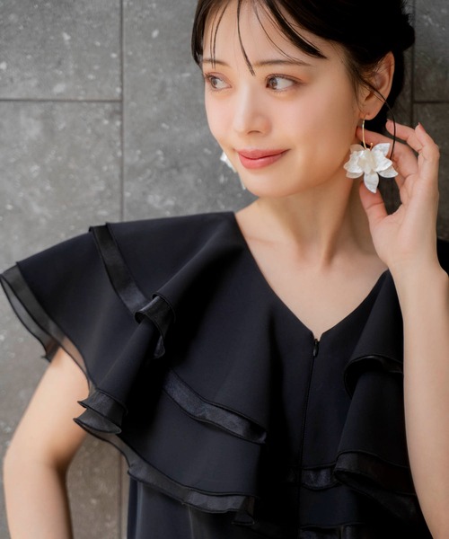 「NOELA」 パンツドレス M ブラック レディース_画像7