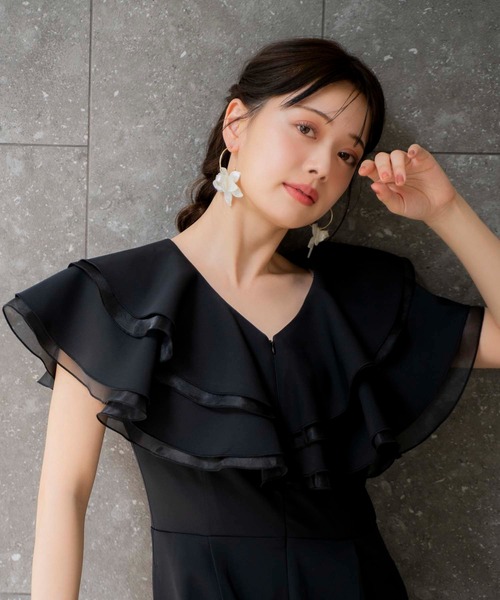 「NOELA」 パンツドレス M ブラック レディース_画像8