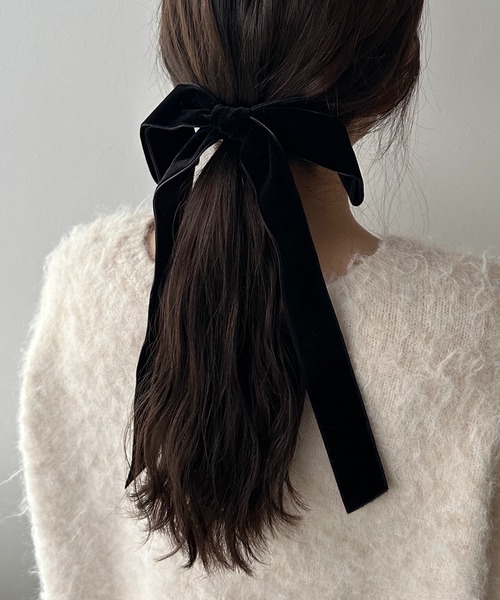 GANNI（ガニー） ヘアクリップ GANNI Eyelet Bow Barrette Satin