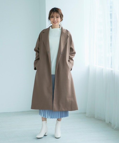 210nouve コート チェスターコート フェイクウールオーバー