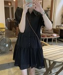 ワンピース 半袖 YUGA フレンチスリーブ ...の詳細画像5