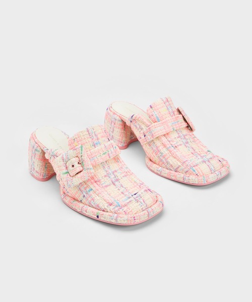 CHARLES ＆ KEITH サンダル バックル ローファーミュール