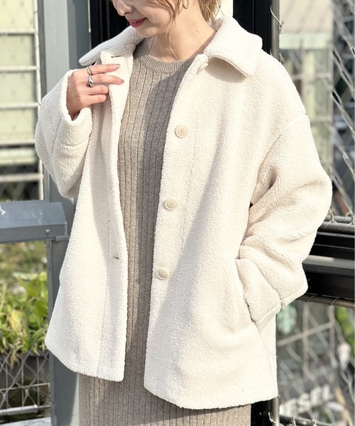 LEPSIM（レプシィム） ブルゾン アウター ライトボアステンカラー