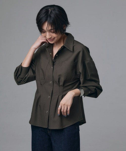 RASW ブラウス シャツ 「RASW」ウエストタックシャツ レディース