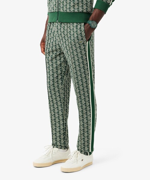 LACOSTE トラックズボン LACOSTE｜サイドテーピングモノグラムジャカードトラックパンツ