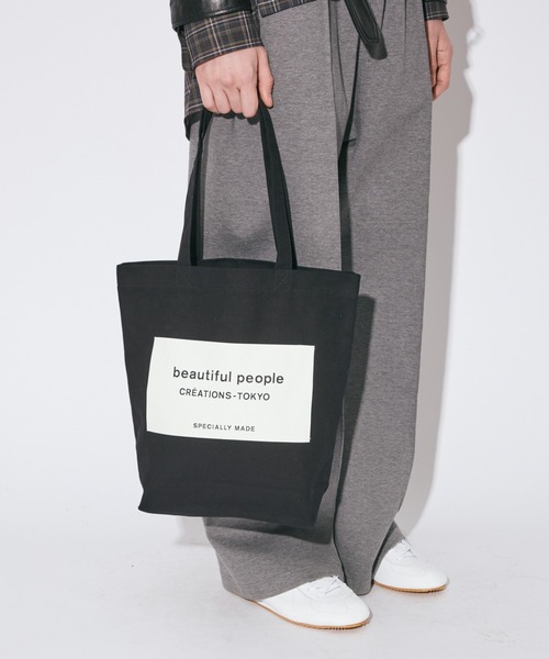 beautiful people トートバッグ　ブラック　限定 beautiful people トートバッグ ビューティフルピープル bp big