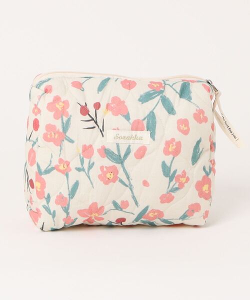 MZ WALLACE ピンク キルティングポーチ Pochi Pouch ポーチ Pouch/花柄 キルティング レディース