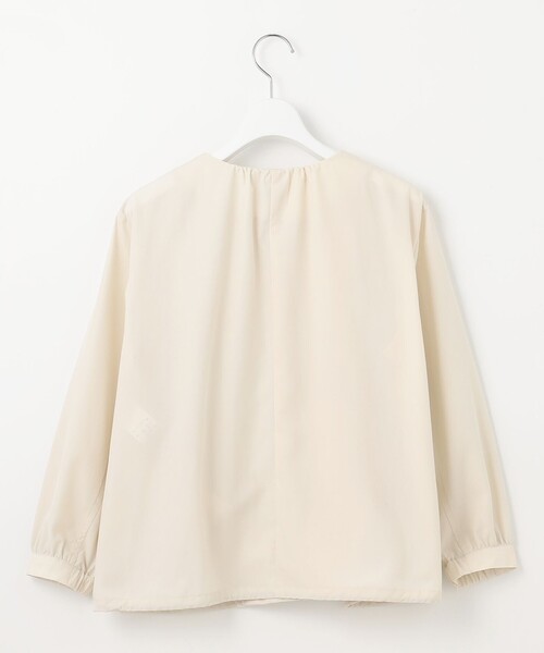 ブルゾン アウター 「洗える」80/1スパンタイプライター ノーカラー