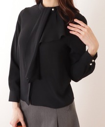 Lace Ladies ブラウス シャツ ボウタイ付き 長袖 とろみ