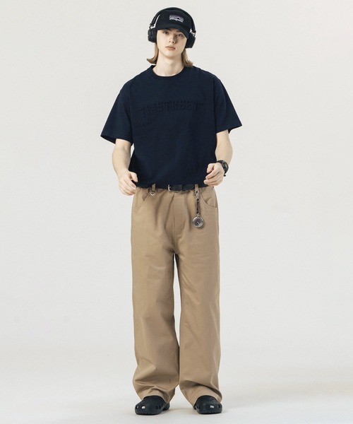WESTBOY tシャツ エンボス加工ロゴTシャツ オーバーサイズ ユニ