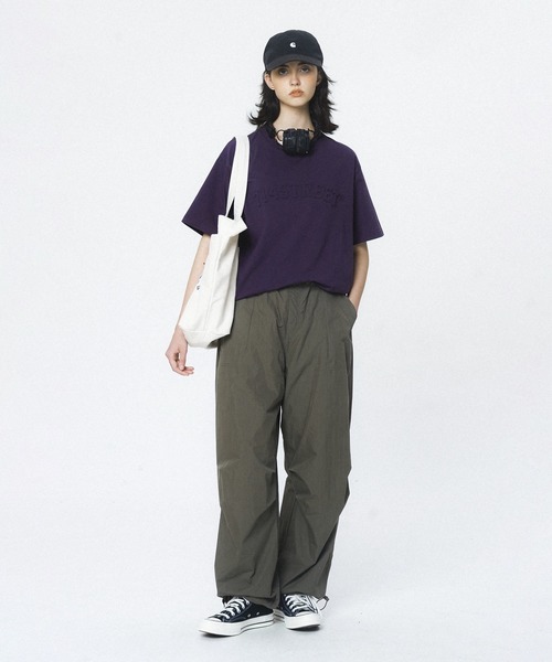 WESTBOY tシャツ エンボス加工ロゴTシャツ オーバーサイズ ユニ
