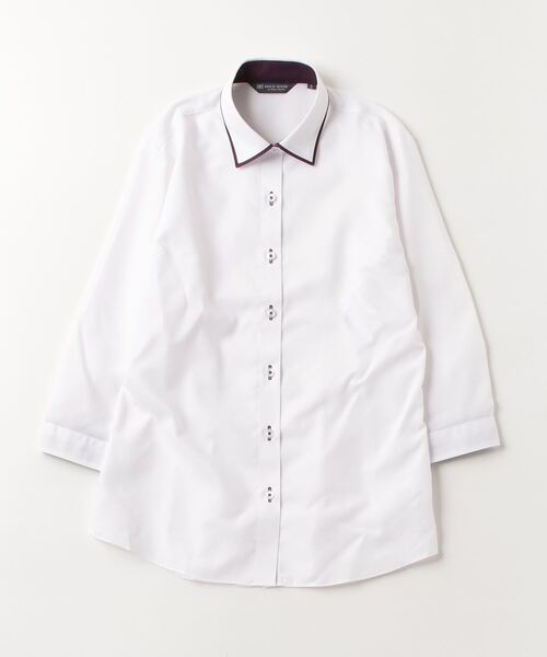 フォーマル ブラウス シャツ 形態安定ノーアイロン ワイド 7分袖ビジネスワイシャツ レディース | BRICK HOUSE by TOKYO SHIRT | 06