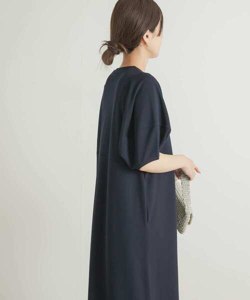 URBAN RESEARCH DOORS ワンピース ランタンスリーブジャージー