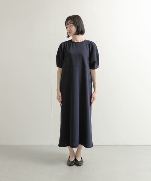 URBAN RESEARCH DOORS ワンピース ランタンスリーブジャージー