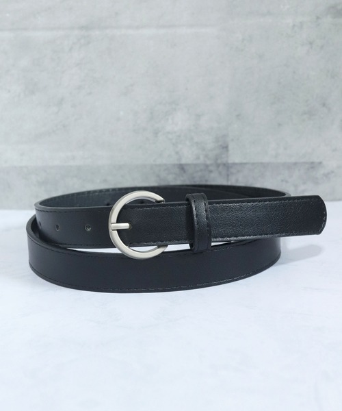 florist（フローリスト） ベルト マットシルバーバックルPUレザー