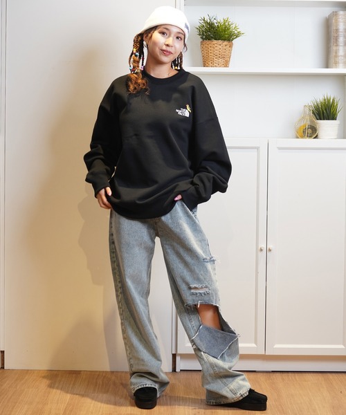 【新品】THE NORTH FACE トレーナー 150cm ブラック THE NORTH FACE トレーナー スウェット FACE/ザ・ノース