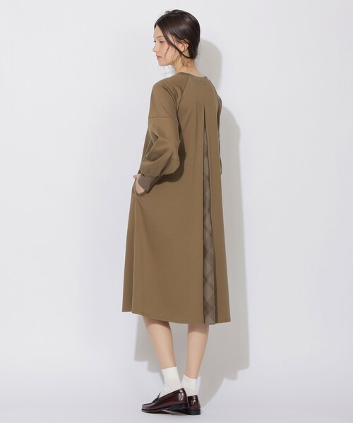 CB CRESTBRIDGE バックチェック切替ラグランポンチワンピース CB CRESTBRIDGE ワンピース バックチェック切替ラグランポンチ