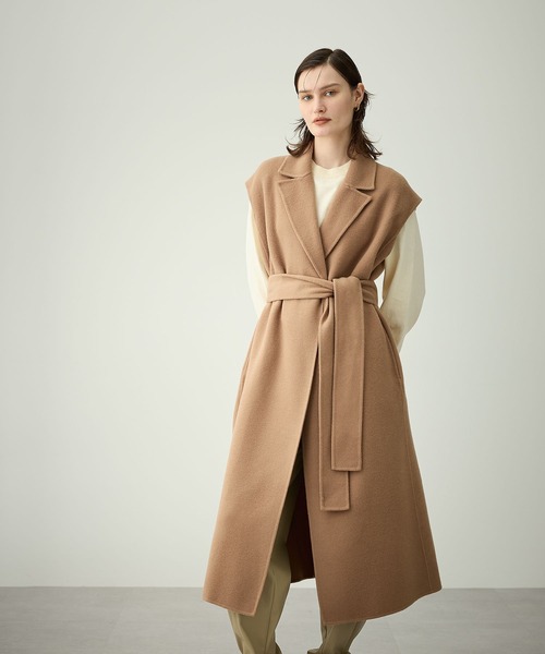 ナエ Na.e N-73408 Handmade Wool Gilet ハンドメイド ウール ジレ ベスト ロング コート ベージュ系 グレイッシュベージュ系 FREE【極上美品】【中古】 N.O.R.C ベスト ジレ ウールメルトンリバージレ レディース : ZOZOTOWN