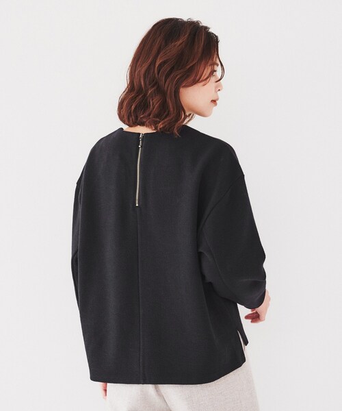 tシャツ 「洗える」ウェーブ調ジャージトップス レディース UNTITLED tシャツ 「洗える」ウェーブ調ジャージトップス