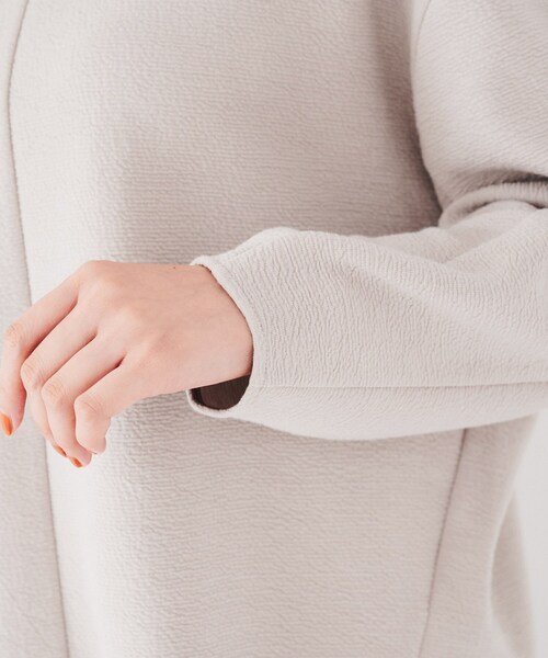 tシャツ 「洗える」ウェーブ調ジャージトップス レディース UNTITLED tシャツ 「洗える」ウェーブ調ジャージトップス