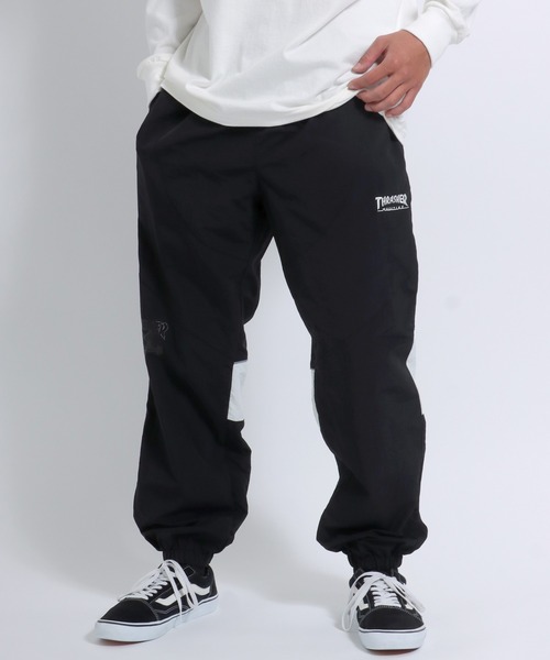 ciatre ロゴ入りホワイトパンツ　track pants ciatre track pants WHT/BLK/B.GRN | ciatre