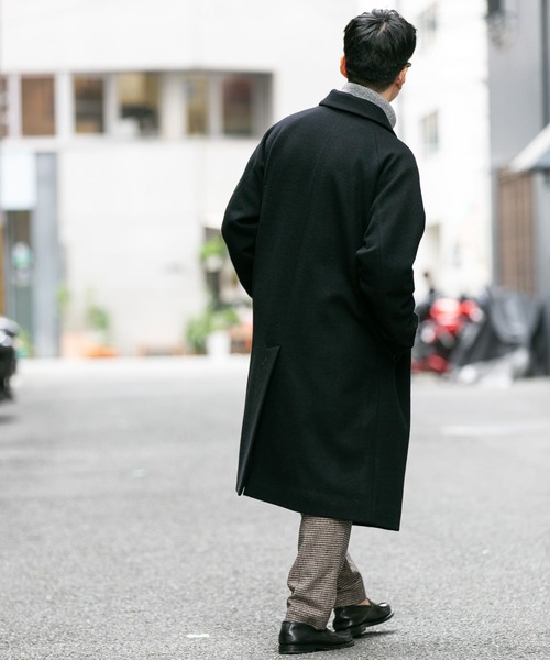 新品タグ付◆ M ウール100バルマカンコート　ブラック　DOORS 新品タグ付◉ Mウール100バルマカンコートBLACK DOORS（新品タグ