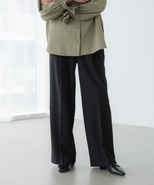 Elura（エルーラ） パンツ スリムウォームワイドパンツ「低身長サイズ