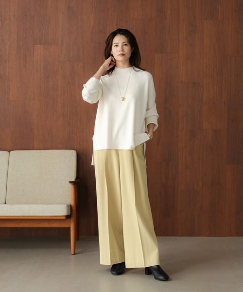 Elura（エルーラ） パンツ スリムウォームワイドパンツ「低身長サイズ